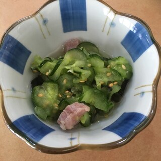 ビンチョウマグロときゅうりの酢の物